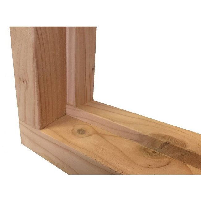 Dichte deur met douglas kozijn | Schuurdeur met kozijn