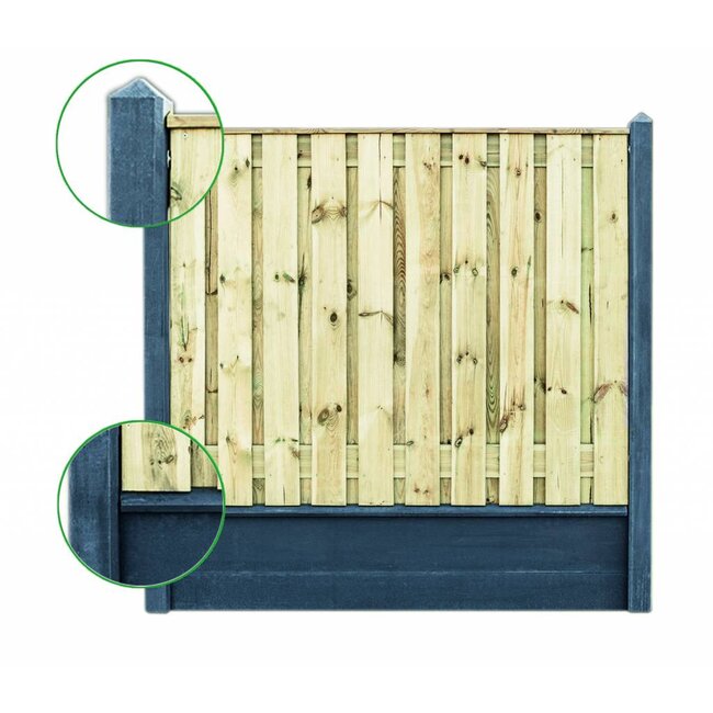 Afdekkap Lichtgrijs 180cm (Beton)