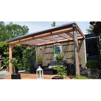 Pext Veranda Douglas Duplo Robuust 140 + Polycarbonaat Daksysteem LT20