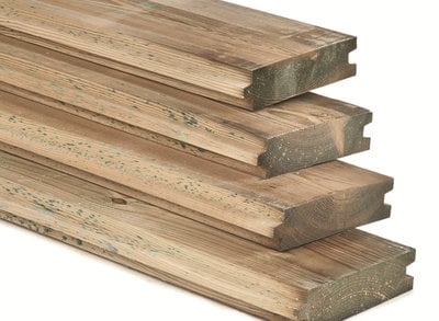 Grenen Damwand Plank 40x170mm Geïmpregneerd