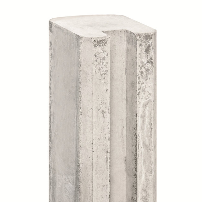 Sleufpaal Lichtgrijs met Vellingkant | Lengte 316cm