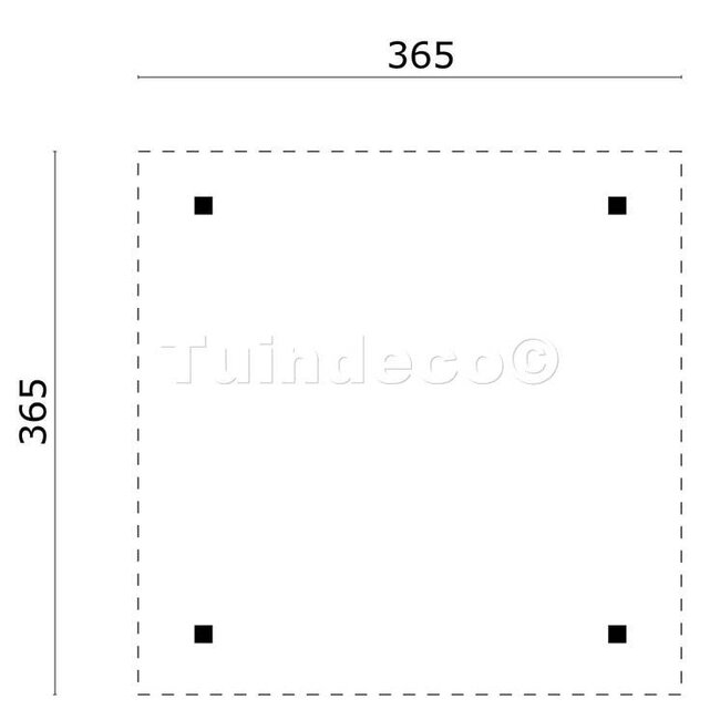 Prieel modern middel | Bouwpakket Prieeltje Tuin