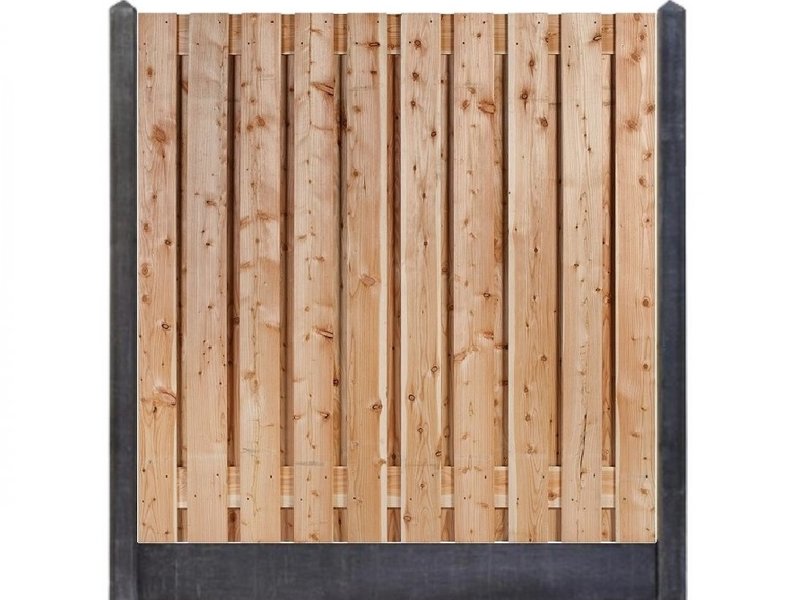 Douglas hout beton schutting pakket antraciet 19-planks