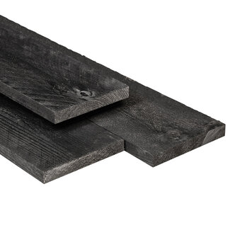 Tuindeco Douglas Plank 16x140mm Zwart Gedompeld Scherpkantig