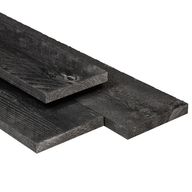 Douglas Plank 16x140mm Zwart Gedompeld Scherpkantig