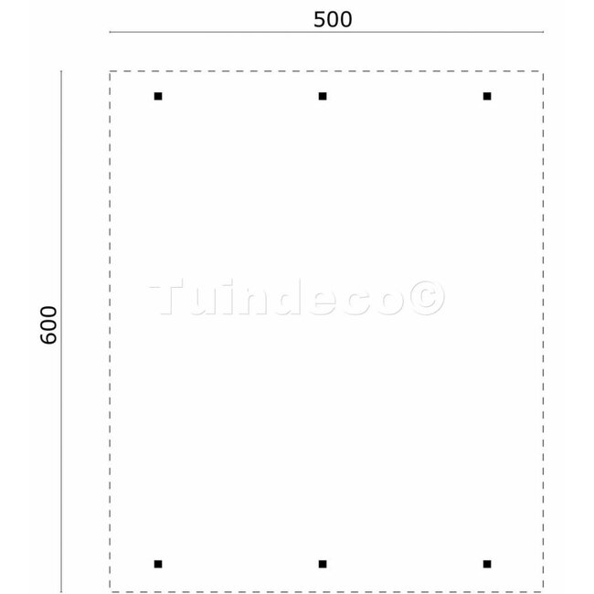 Dubbele Carport 600x500cm (6x5m)