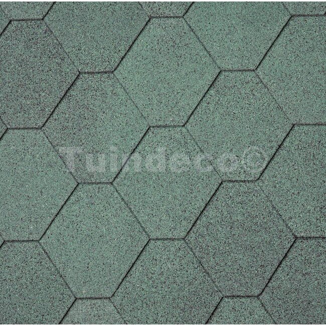 Dakshingles Hexagonaal Zwart, Rood of Groen