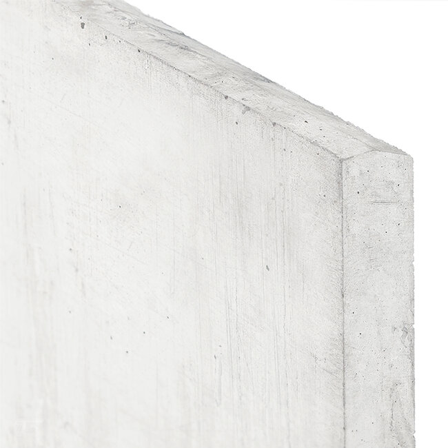 Betonpaal hout beton schutting wit / grijs diamantkop extra hoog - MAAS