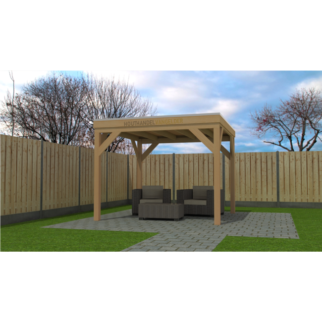 Douglas Houten Overkapping Bouwpakket / Materiaalpakket 300x300cm (3x3 meter)