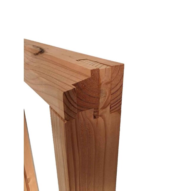 Douglas raamkozijn met binnenraam en roedeverdeling 80x120cm