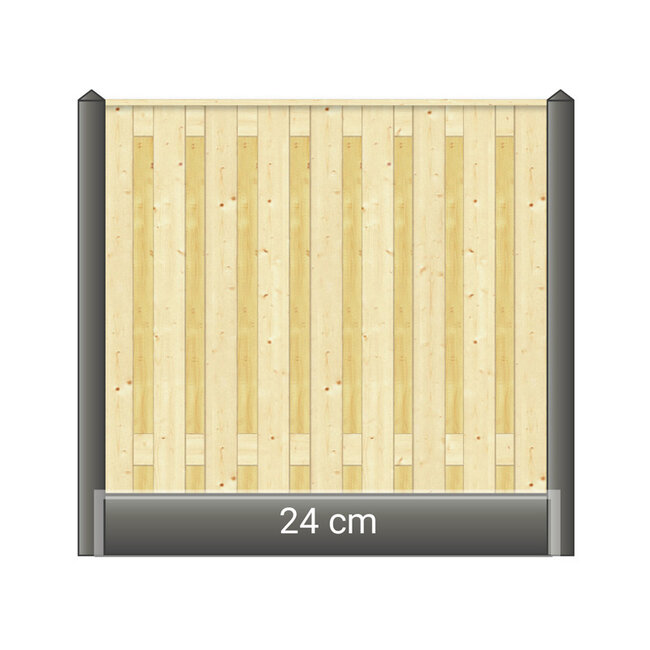 Tussenpaal antraciet diamantkop voor scherm 90x180cm - SCHELDE