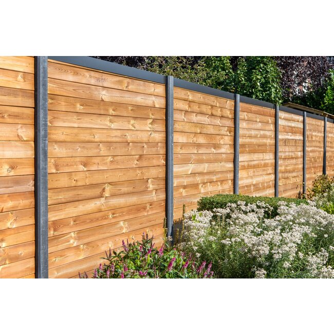 Sleufpaal | Schutting met Stapelprofielen | Antraciet