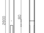 Tuindeco Betonpaal antraciet voor 2 gladde onderplaten of 2 rotsmotief platen