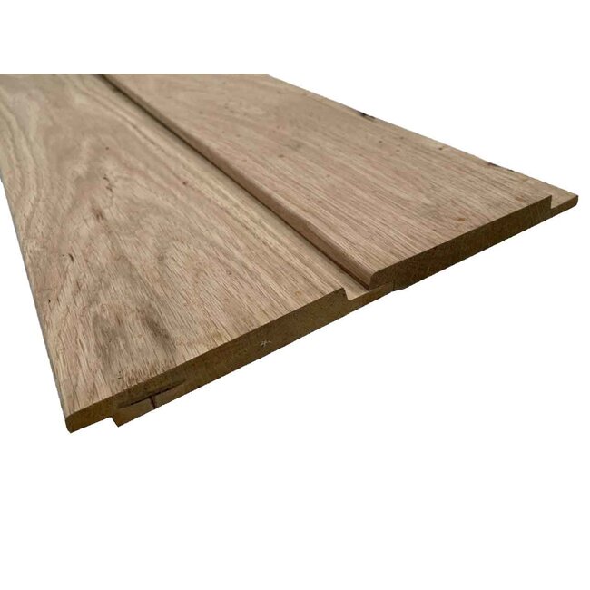 Eiken Channelsiding | Eiken wandbekleding / gevelbekleding verticaal