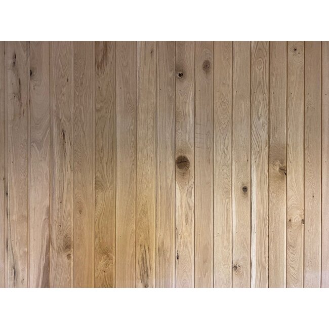 Eiken Channelsiding | Eiken wandbekleding / gevelbekleding verticaal