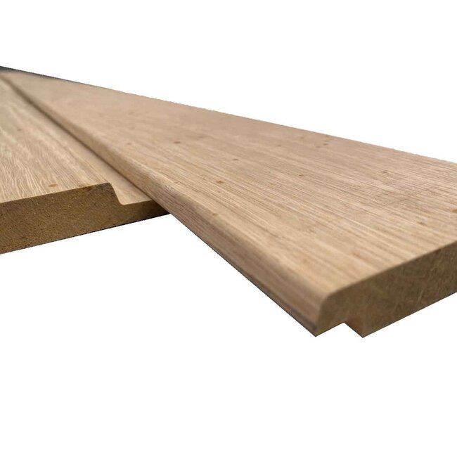 Eiken Channelsiding | Eiken wandbekleding / gevelbekleding verticaal