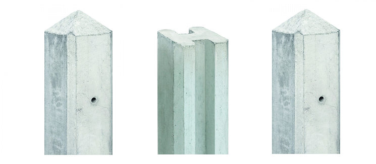 Betonpalen - beton schuttingpalen wit-grijs