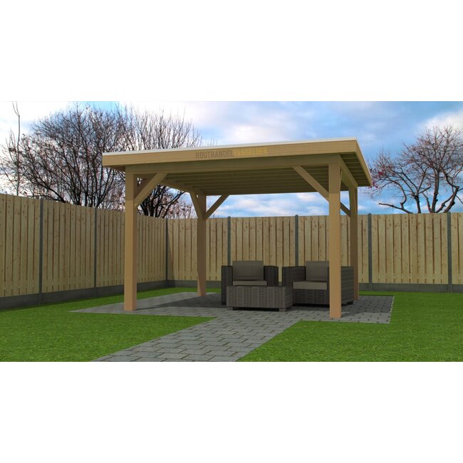 Douglas Houten Overkapping Bouwpakket / Materiaalpakket 400x400cm (4x4 meter)