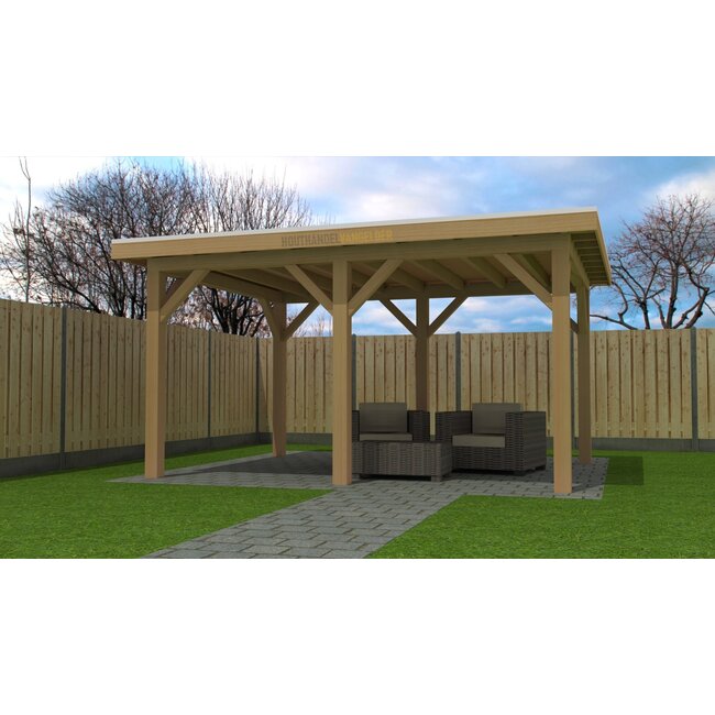 Douglas Houten Overkapping Bouwpakket / Materiaalpakket 500x350cm (5x3,5 meter)