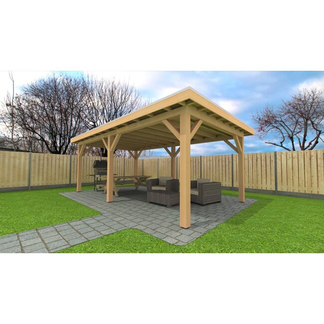 Douglas Overkapping 700x400 cm / 7x4 m | Bouwpakket | Robuust