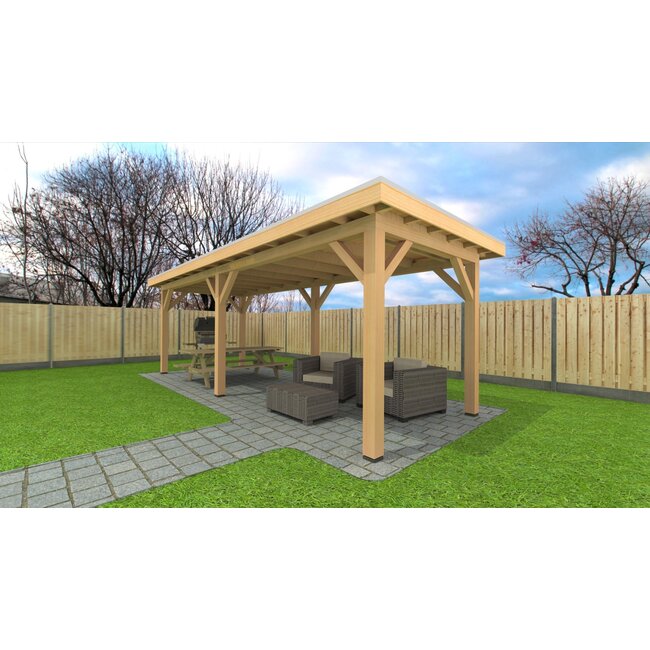 Douglas Overkapping 800x350 cm / 8x3,5 m | Bouwpakket | Robuust