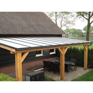 Pext Veranda Douglas Duplo 120+ polycarbonaatsysteem LT50 200x434 cm | Houten Overkapping aan Huis