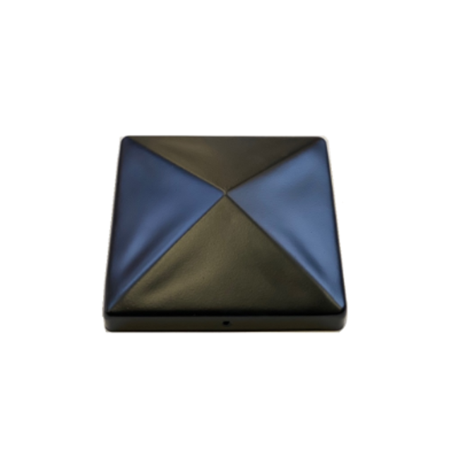 Piramide afdekkap zwart voor bescherming van houten palen