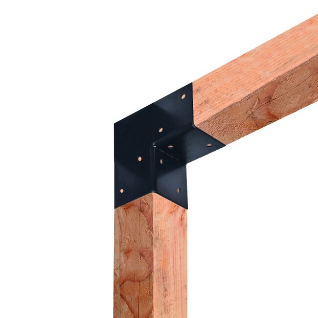 Paalverbinder gegalvaniseerd zwart gepoedercoat