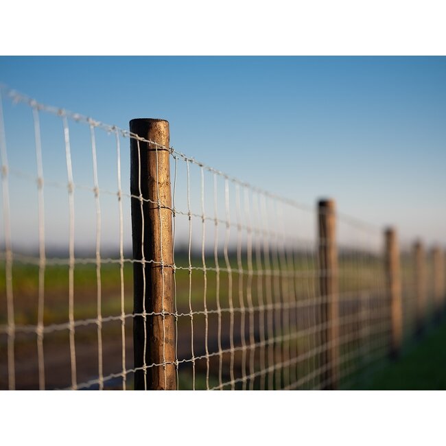 Weide palen rond geschild en Dura2 verduurzaamd