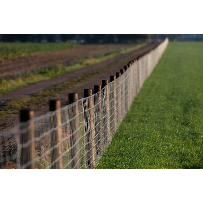 Weide palen rond geschild en Dura2 verduurzaamd