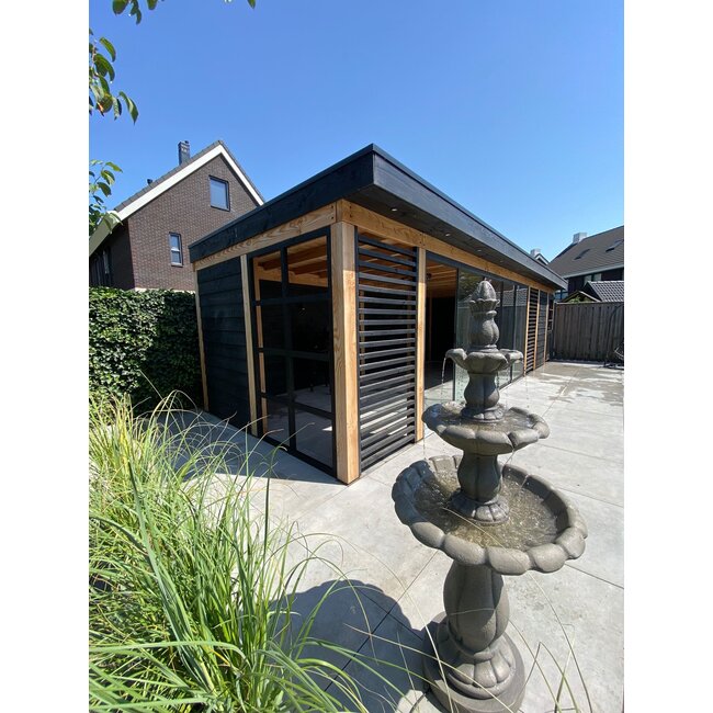 Zwarte daktrim 45/55 x 2000 mm