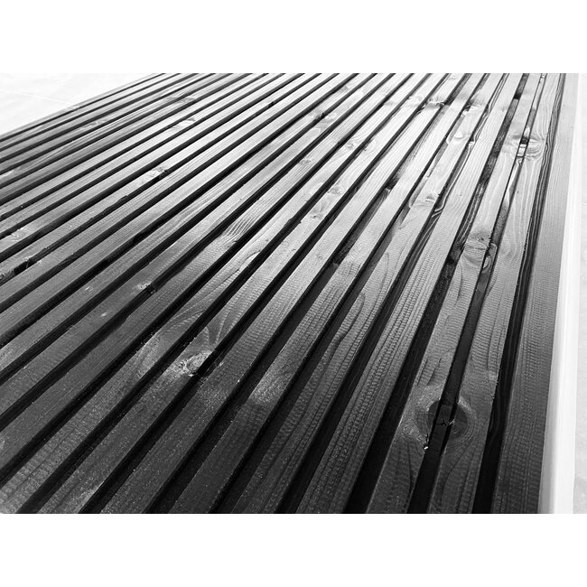 Rhombus Triple Profiel Planken Zwart Gespoten | Verticale Gevelbekleding | Wandbekleding