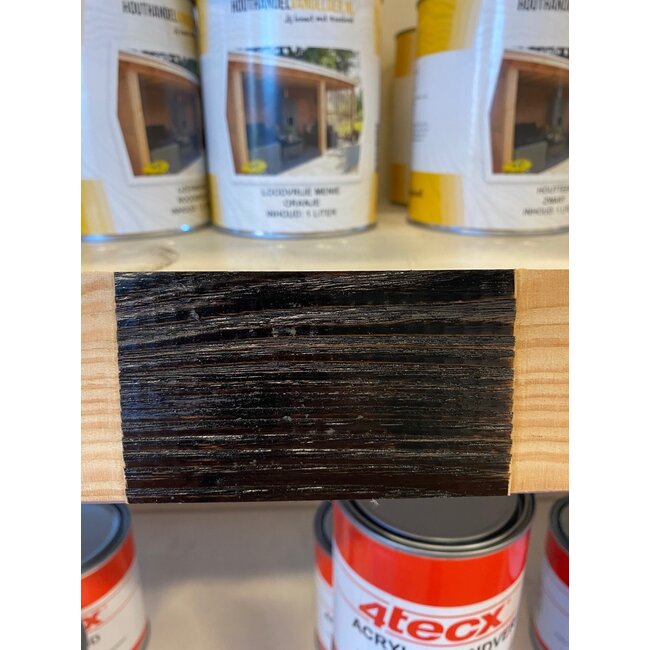 Zwarte teer voor het behandelen van Douglas, eiken en tuinhout.