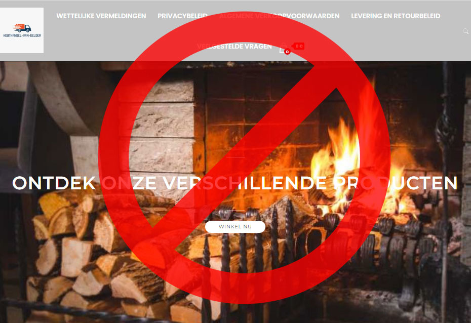 Let op: malafide haardhout website actief onder onze naam!