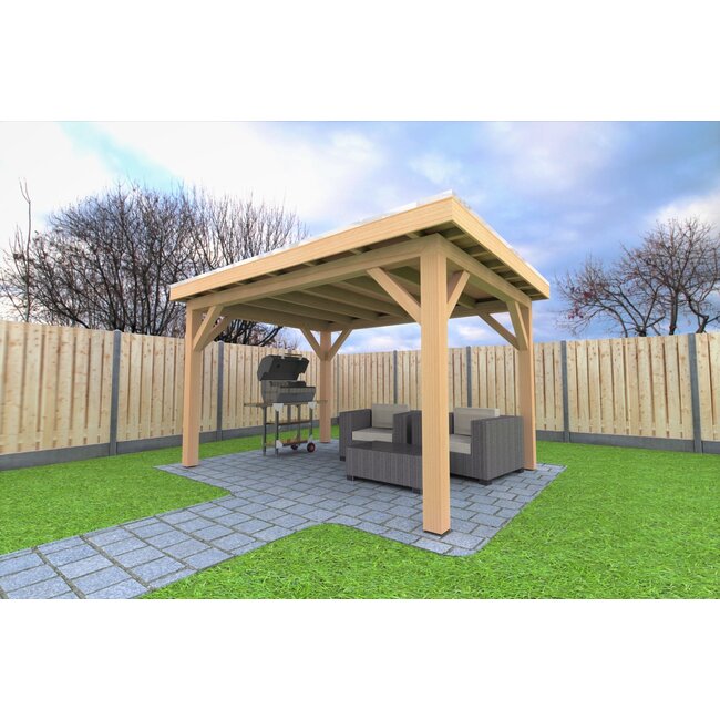 Douglas Overkapping 400x250 cm / 4x2,5 m Bouwpakket | Robuust