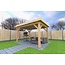 Douglas Overkapping 400x250 cm / 4x2,5 m Bouwpakket | Robuust