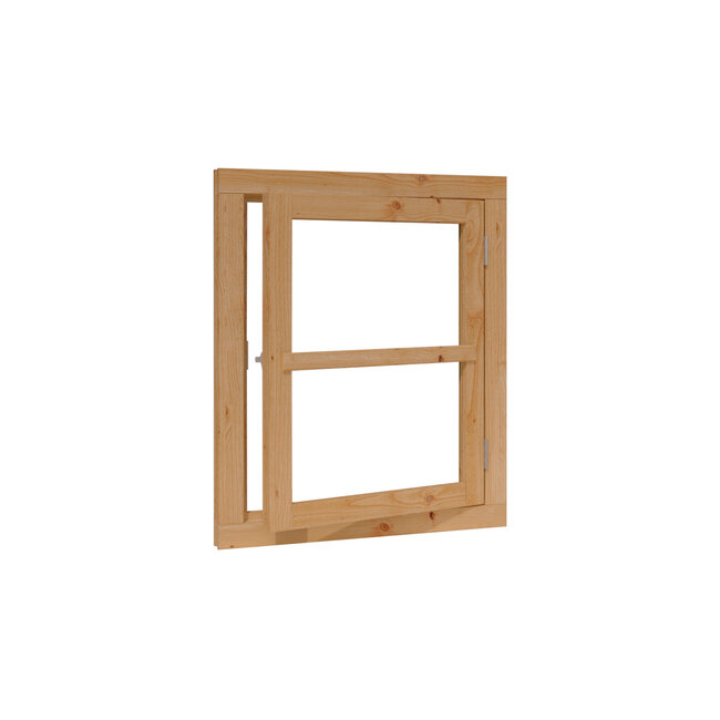 Douglas vleugelraam onbehandeld met kozijn