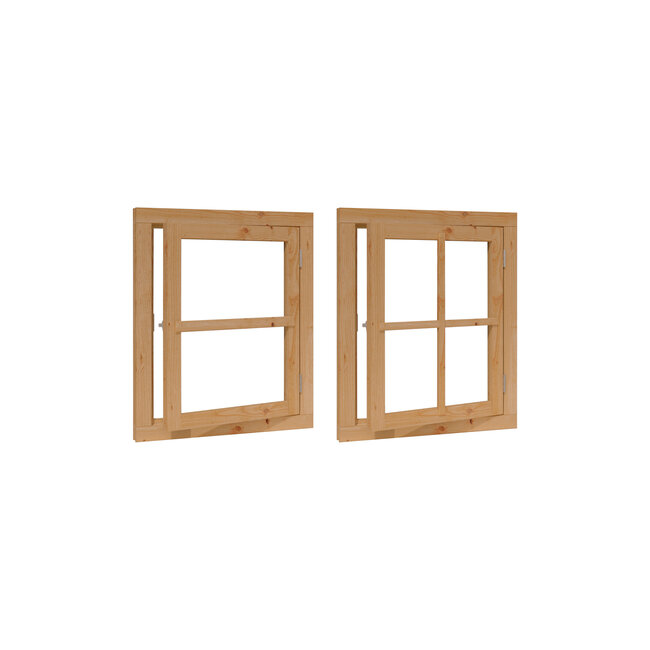 Douglas vleugelraam onbehandeld met kozijn