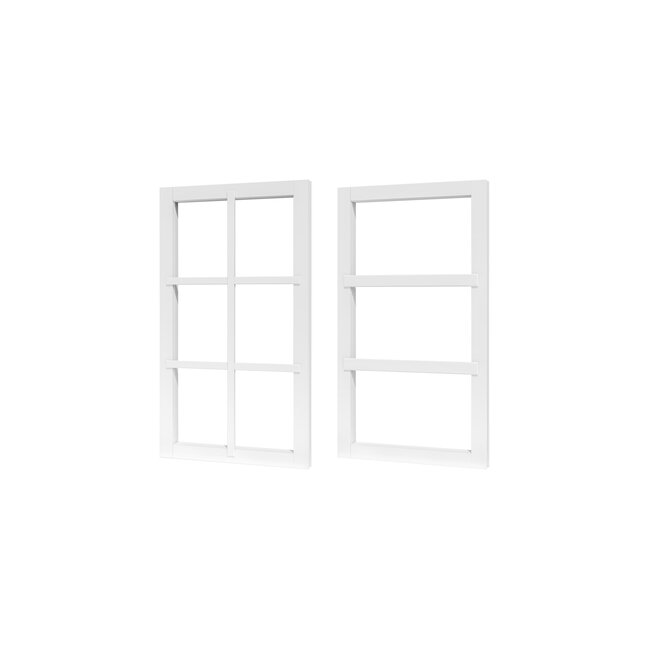 Douglas vast raam wit gegrond