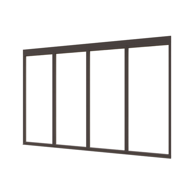 Douglas glaswand steellook diverse maten met stelkozijn