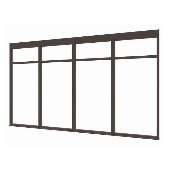 Douglas glaswand steellook 2vaks diverse maten met stelkozijn