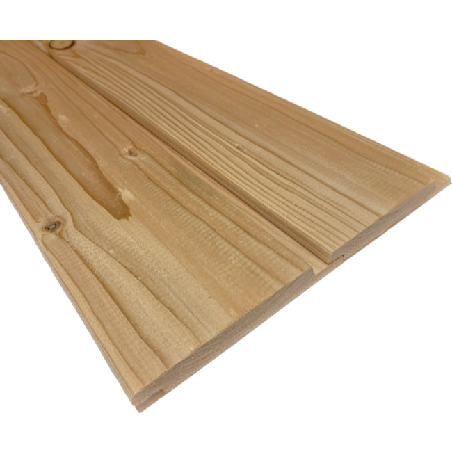 Douglas Channelsiding Geschaafd | Verticale Gevelbekleding Douglas Hout