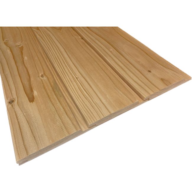 Douglas Channelsiding Geschaafd | Verticale Gevelbekleding Douglas Hout