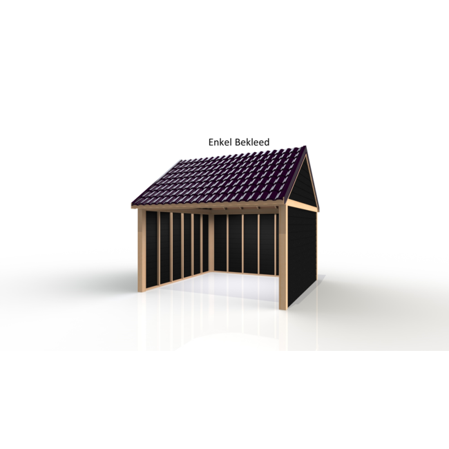 Douglas overkapping met puntdak 400x400 cm | 4x4 m