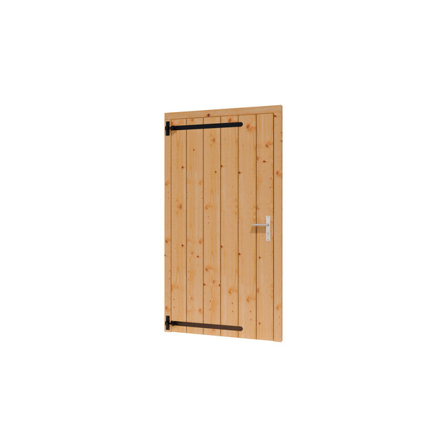 Douglas opgeklampte deur enkel onbehandeld met kozijn