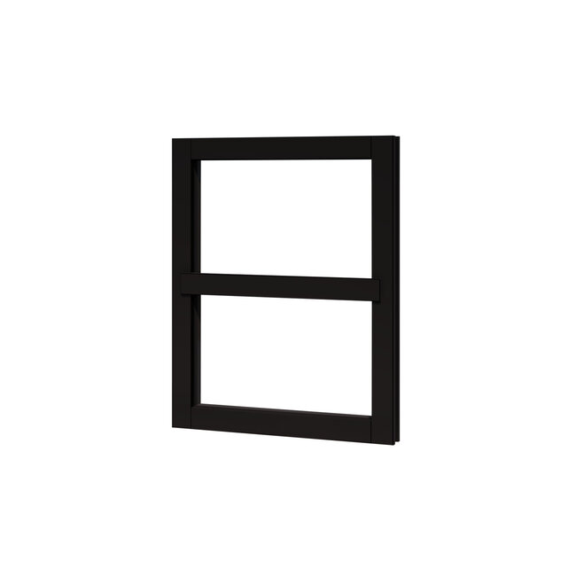 Douglas vast raam zwart gegrond