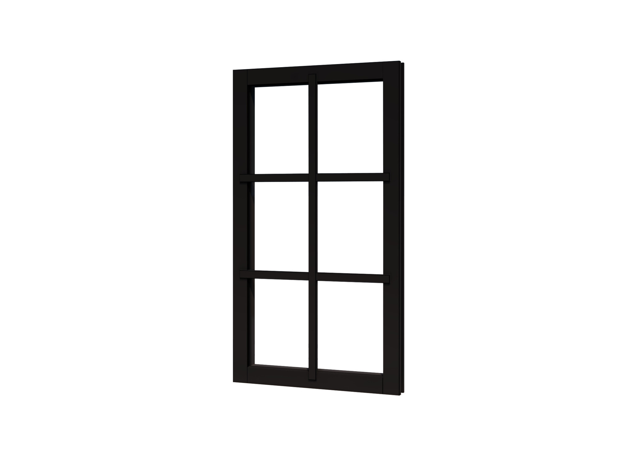 Vast raam voor 600 x 500 mm, vast toegangsdeurraam, zwart, helder glas met frame, voor caravan, camperraam, voor 33-38 mm/1,3-1,5