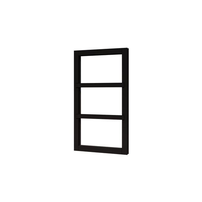 Douglas vast raam zwart gegrond