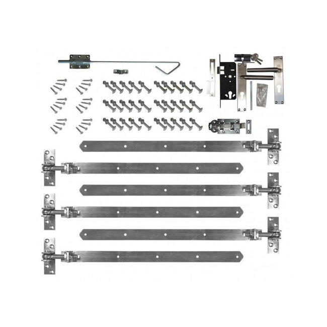 Douglas opgeklampte deur dubbel  XL onbehandeld met kozijn en bovenraam