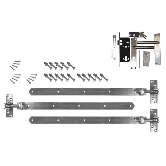 Douglas opgeklampte deur enkel XL onbehandeld met kozijn